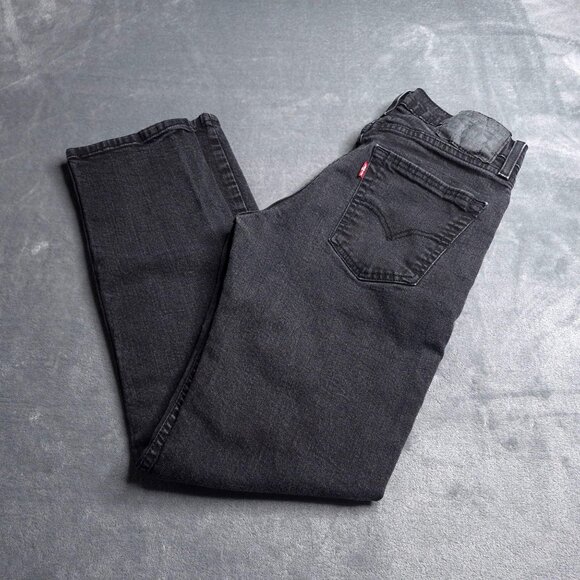 Levis Mens 511 Slim Fit Black Jeans 32 Straight Leg Stretch Altered - Picture 1 of 8